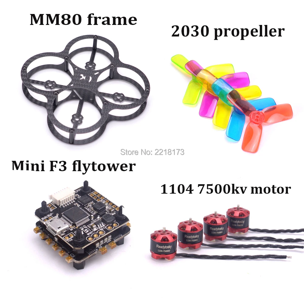 

ELF 88mm 88 / IX2 90mm / MM80 80mm / Micro frame Mini F3 Flytower Integrated OSD 4 in 1 BLHeli ESC 1104 7500KV 3S Motor 2030
