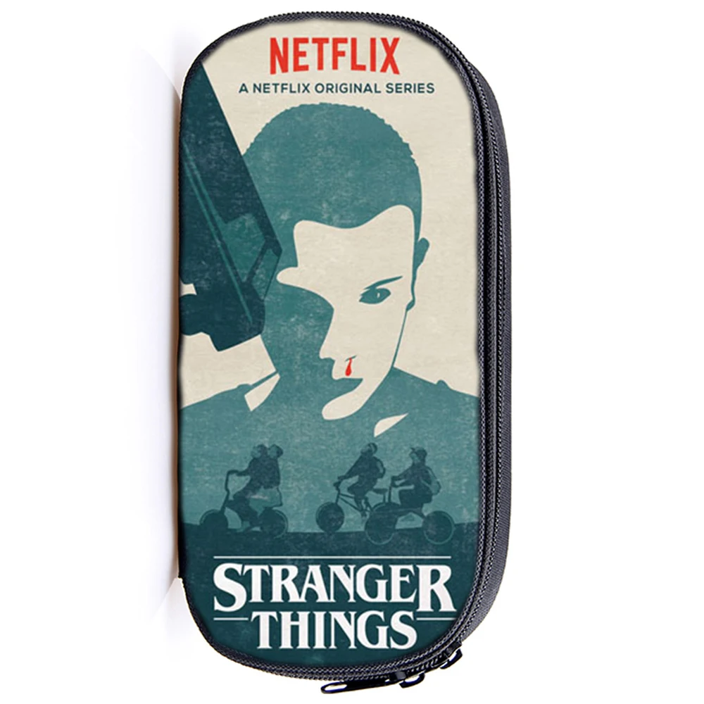 Stranger Things 3 Multifunction Kids Pencil Bag Children Boys Girls Kids Pencil Bag Cute High Quality Stationery Supplies