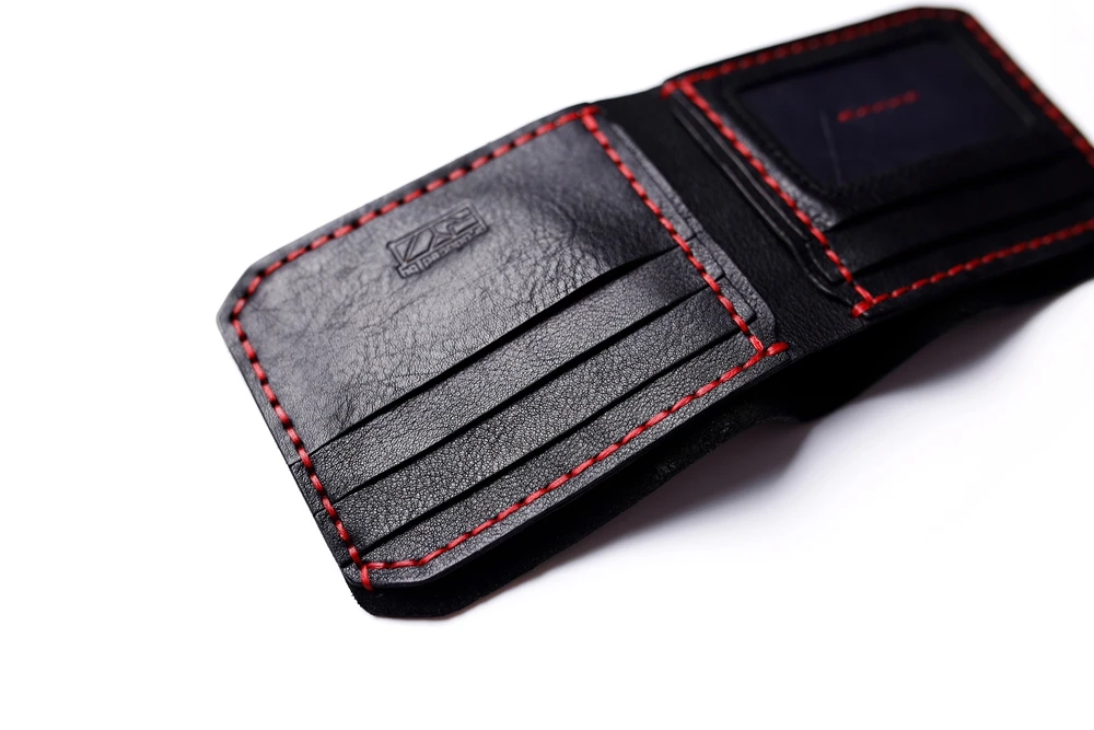 Gathersun кожаный бумажник мужской ручной работы короткий двойной кожаный кошелек мужской первый слой натуральная кожа черные кошельки для мужчин