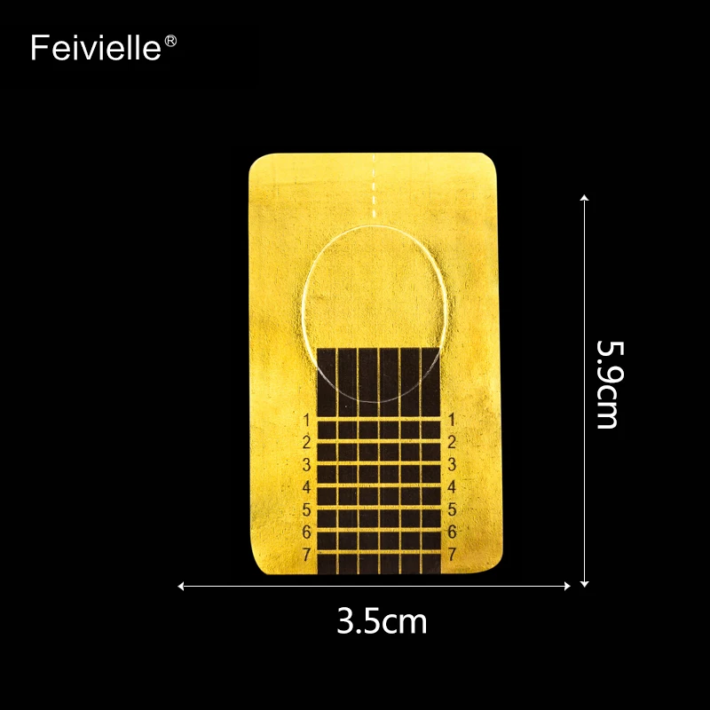 Feivielle хит 100 шт Профессиональные формы для ногтей акриловая Кривая Наращивание