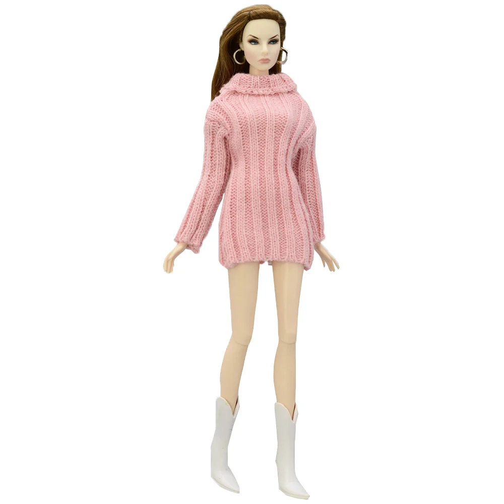 Doll Accessories Knitted Handmade Sweater Top Coat Clothes For Barbie Doll 2018h - barbie pink glitter bow dress roblox