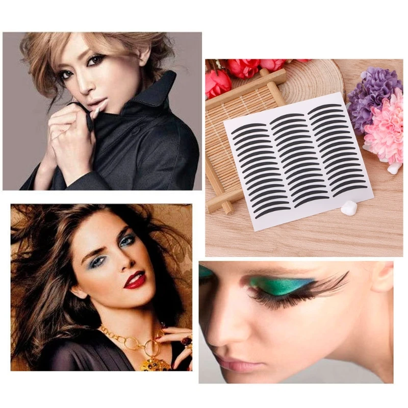 

24 Pairs Narrow Double Eyelid Sticker Tape Technical Eye Tapes Makeup Tool Black Accessories Drop shipping