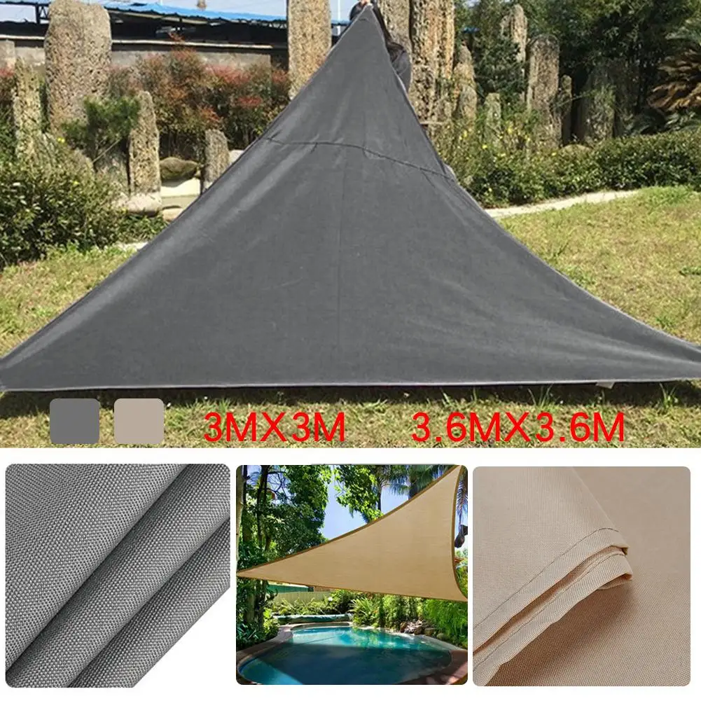 Tienda de campaña triangular protección solar toldo exterior jardín Patio piscina sombra vela toldo