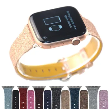 

Shiny Glitter Bling Luxury Sport Soft Silicone Bracelet Strap for Apple Watch Band Series 4 3 2 1 for iwatch 40MM 44MM 38MM 42MM