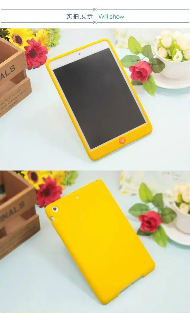 7.9'' Solid Soft Rubber Protective Coque for iPad mini Silicon Case Suger Color Shockproof Cover for iPad mini 1 2 3 Rubber Case (8)