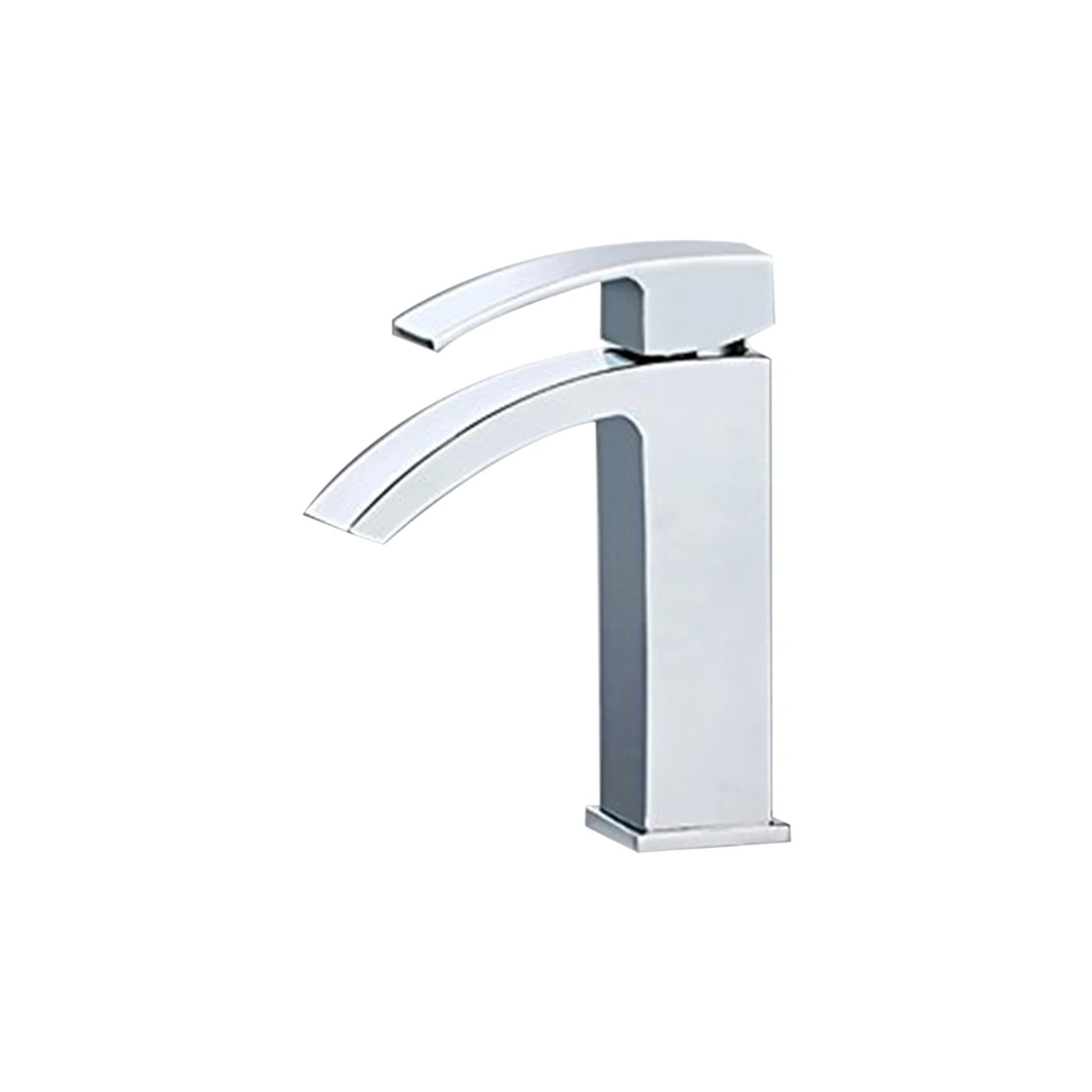 

Modern Monobloc Basin Sink Mixer Tap with Chrome Finish, Waterfall Sink Tap Faucet for Bathroom and Kitchen