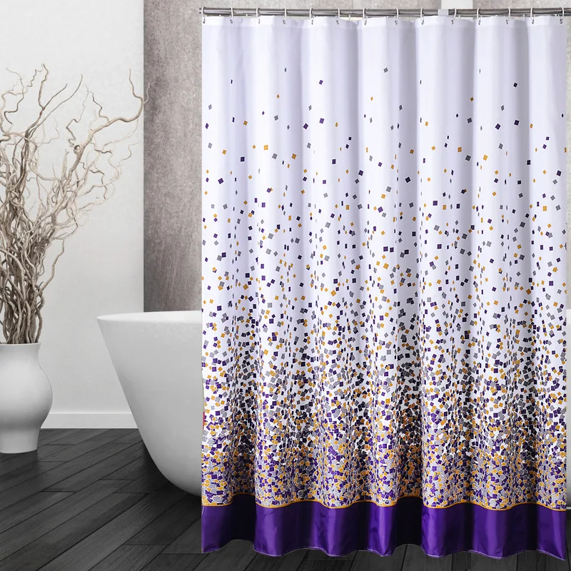 Водонепроницаемый полиэстер ткань для ванной занавески набор душ на заказ для ванной комнаты