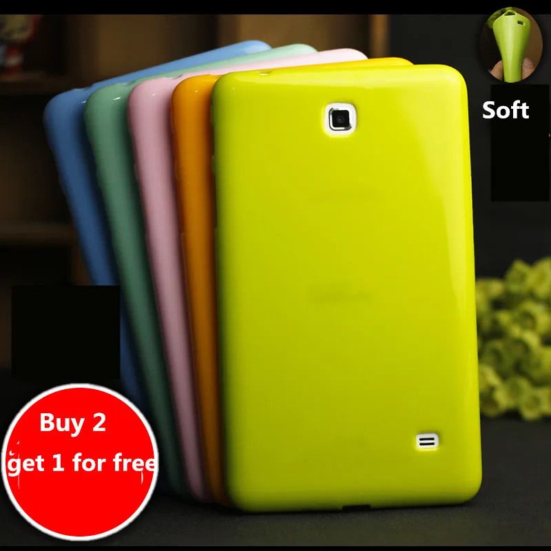 

Colorful Case for Samsung Galaxy Tab 4 8.0 T330 T331 T335 Tablet case Soft Silicone TPU Back Cover Case Protective shell
