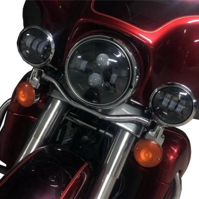 FADUIES 4.5 Inch 30W Black Led Spot Lights 6000k White Passing Projector Fog Lamp For Harley Daymaker Motorcycles  (15)