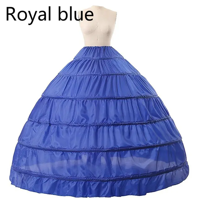 2019 Ball Gown 6 Hoop Petticoat For Wedding Dresses Black Royal