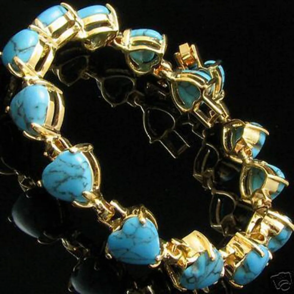 

fast shipping>Beautiful Women Jewellery Turquoise Heart Style Bracelet