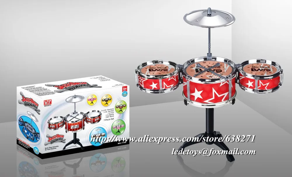 7 шт. серия Развивающие игрушки для детей музыкальный барабанный инструмент набор игрушек Том-том игрушечные барабанные установки джаз барабан детские игрушки