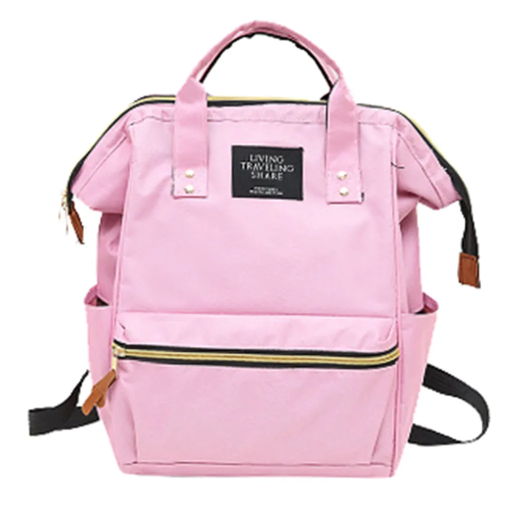 Рюкзак для отдыха, путешествий, унисекс, Одноцветный рюкзак, школьная дорожная сумка, двойная сумка на плечо, сумка на молнии
