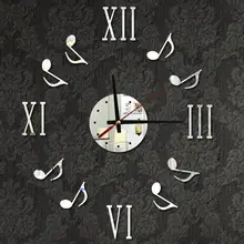 Нот DIY самоклеющиеся интерьерные настенные наклейки домашний декор часы Фреска Искусство Pegatinas reloj pared decorativo# TX
