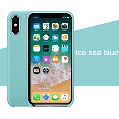Силиконовый чехол IMIDO для iPhone 6/6 S/5/SE7/8 Plus X/Xs/XR/Xs/Max официальный силиконовый чехол для телефона в розничной упаковке - Color: Ice Sea Blue