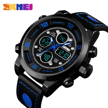 

Mens Watches SKMEI Luxury Brand Men Analog Digital Leather Sports Watches Army Military Watch Men Quartz Clock Relogio Masculino