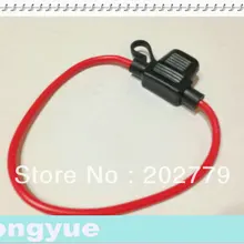 Longyue 2 шт Универсальный линейный мини-предохранитель держатель предохранителя база водонепроницаемый с кабелем автомобильное гнездо соединителя 20 см провода