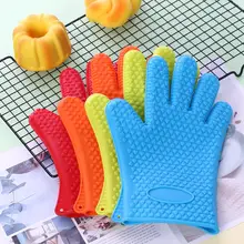 Facemile 1 шт., 5 цветов, силиконовая домашняя кухонная печь для барбекю, держатель для кастрюли, перчатки для готовки рукавица для Гриль-барбекю, прихватка для выпечки, перчатка для выпечки 52106