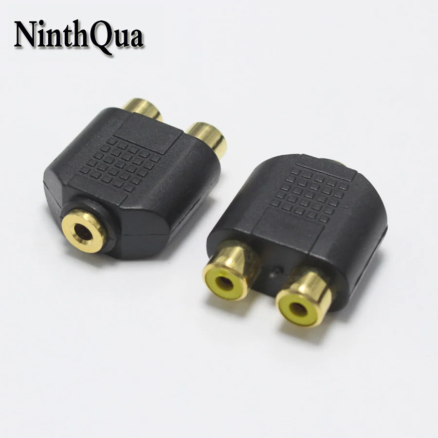 1 Pz Rca Femmina A Femmina Spina Jack 2 In 1 Placcato Oro Av Audio Video Cavo Di Prolunga Connettore Dvd Monitor Adattatore Video