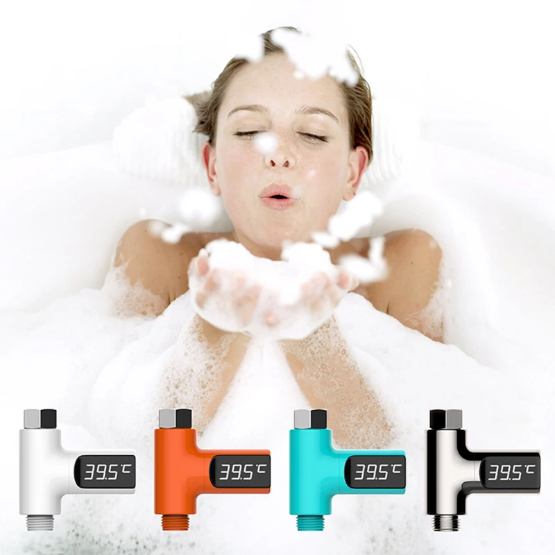 KALAIDUN Water Shower Thermometer Flow Water Temperture Monitor Home LED Display Baby Care Temperature Measurement Instruments2