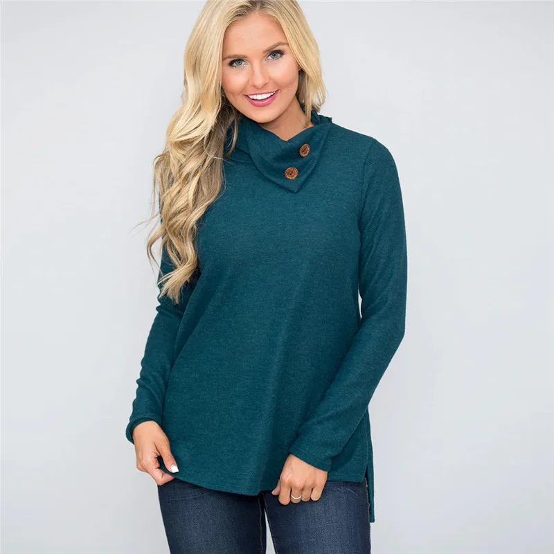 Водолазка сплошной цвет свитер женщин осень свободного покроя с длинным рукавом пуловеры зима теплая одежда дамы вязаный свитер