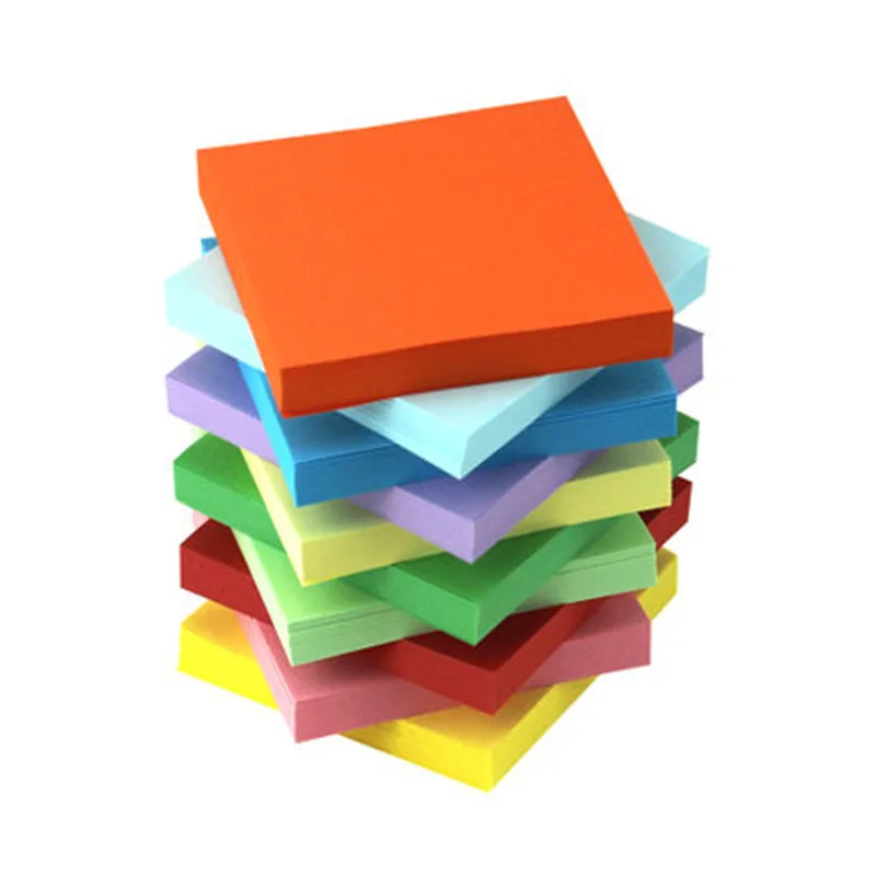 1000 шт цветная бумага для детей kingergarden школьные художественные материалы/Детские радужные бумажные складные и оригами игрушки