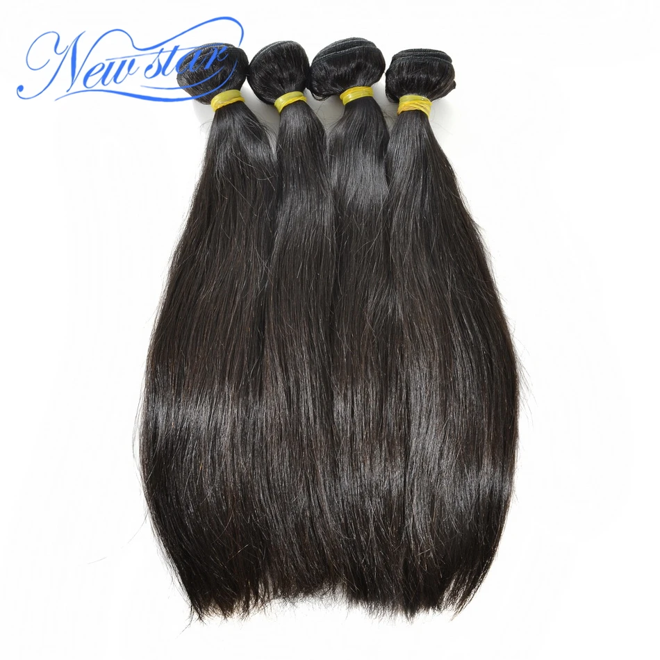 Ali Guangzhou New Star 8a Peruvian Virgin straight 100% unprocessed human Hair extensions 4 bundles deal 100 grams natural color