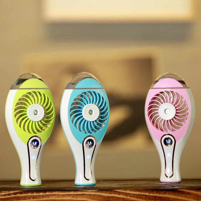 Новые цвета конфеты поручень вентилятор USB Перезаряжаемые спрей вентилятор напольный Портативный охлаждающей воды Mist вентилятора