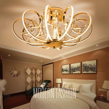 

LED Nordic Iron Crystal Aluminum Acrylic LED Lamp.LED Light.Ceiling Lights.LED Ceiling Light.Ceiling Lamp For Foyer Bedroom