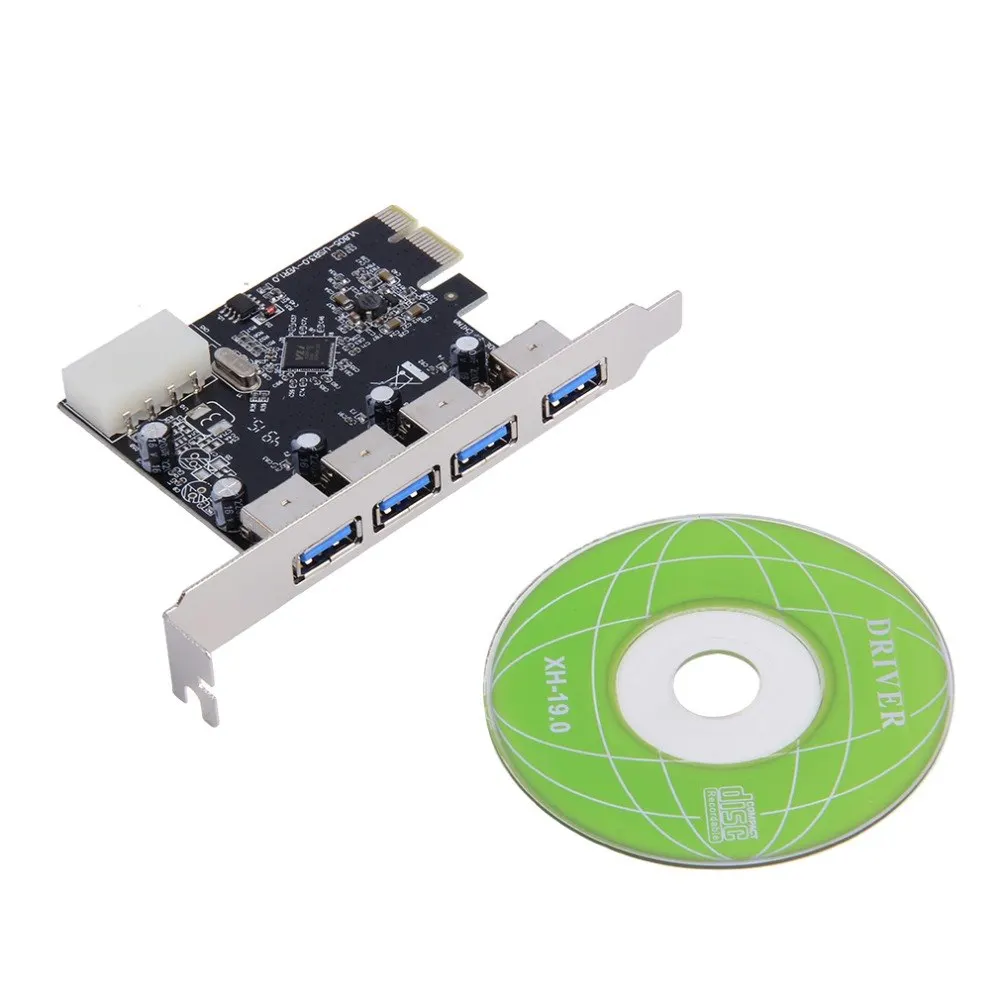 

4 Port 5Gbps Superspeed USB 3.0 PCI-E PCI Express Card Adapter for XP Vista Win7 In stock!