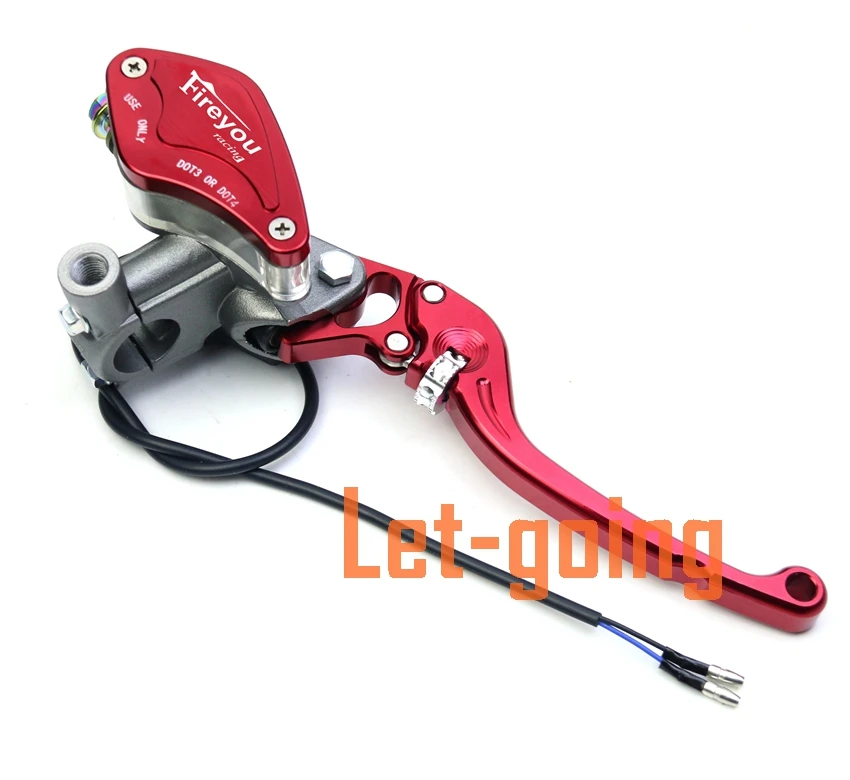 Online Palanca de mango ajustable cilindro maestro de bomba de freno embrague hidráulico motocicleta de carreras Universal para HONDA Yamaha Kawasaki freno