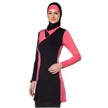 Muslim Swimsuit Modest Islamic Suit 2 Pieces Connected Hijab Arab Swimwear Burkinis for Women Girls Four piece suit 2017