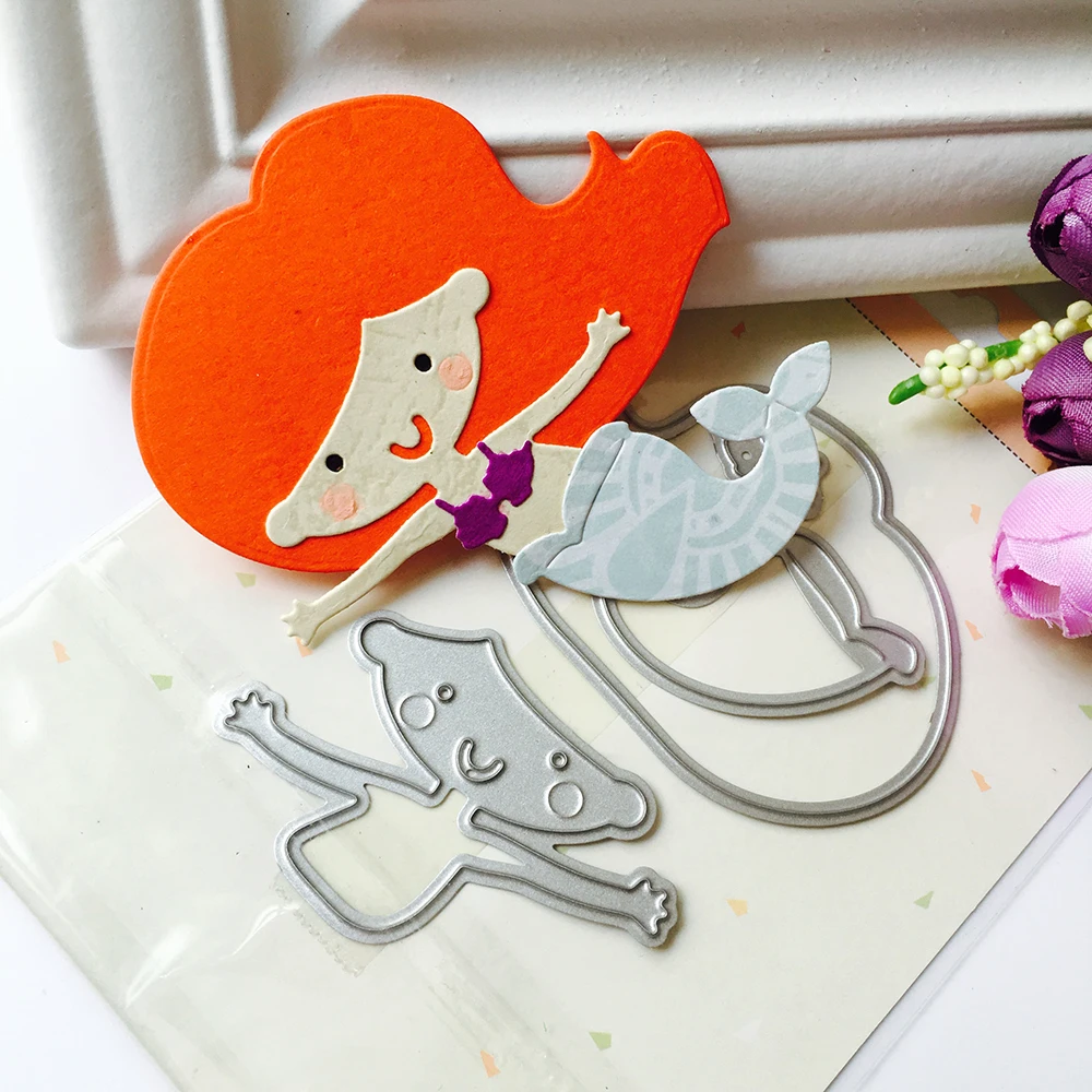 

Mermaid Metal Cutting Dies Stencils for Scrapbooking Decorative Photo Album Embossing Cards Making DIY Crafts Cutter Punch