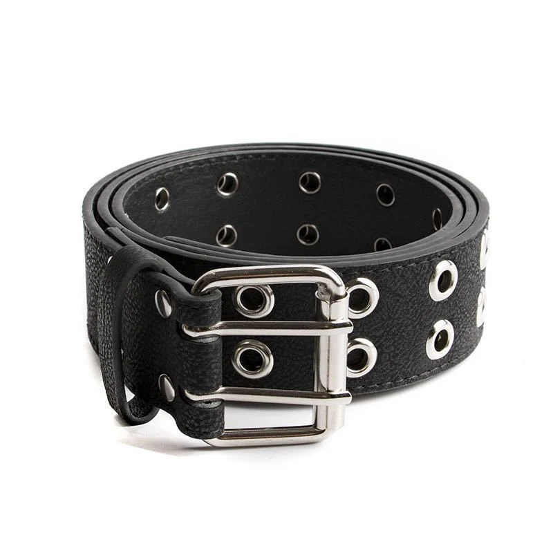 High Quality Eye Belt Luxury Brand Leather Men Belt Double Pin Buckle ...