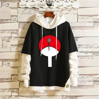 

New Arrival Harajuku Anime Hoodies Naruto Uchiha Eyes Printing Pullover Sweatshirt Hip Hop cosplay Streetwear