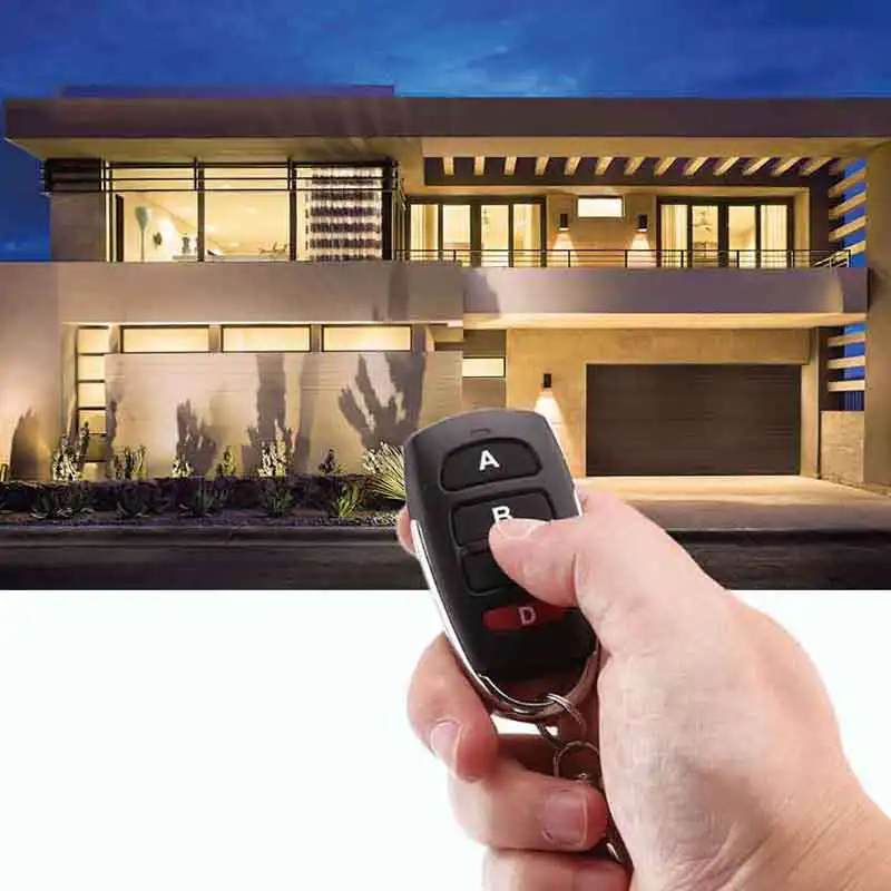 433mhz DC 12V 4 Button Learning RF Transmitter Remote Control Switch For Gate Garage Door Security Alarm Key Fob Car          #8