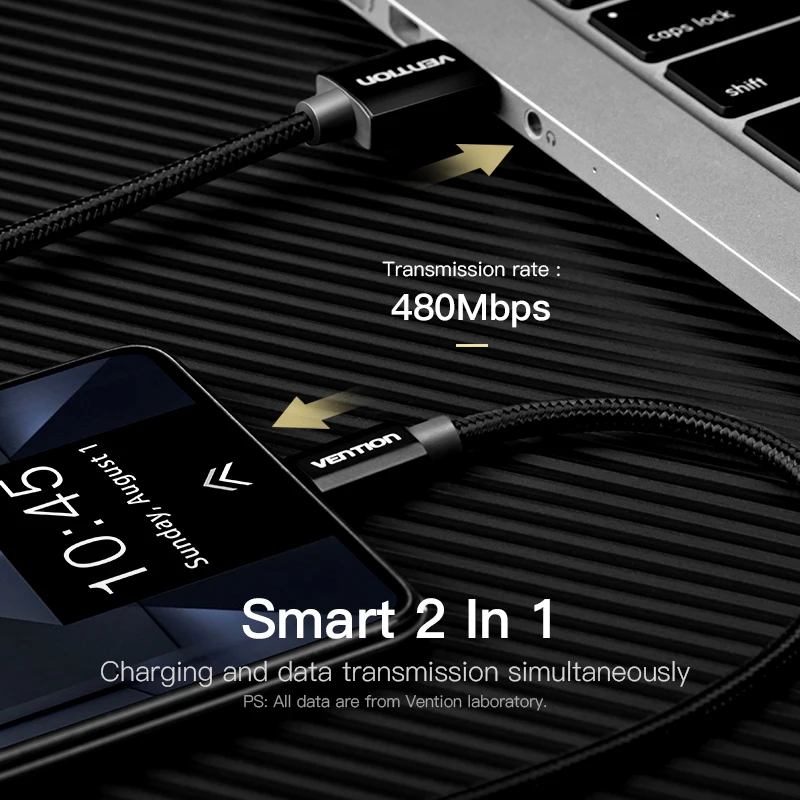 Vention المصغّر USB سريع كابل الشاحن USB كابل بيانات الهاتف المحمول كابل لسامسونج غالاكسي S4 HTC LG الروبوت الهاتف الذكي سلك Microusb