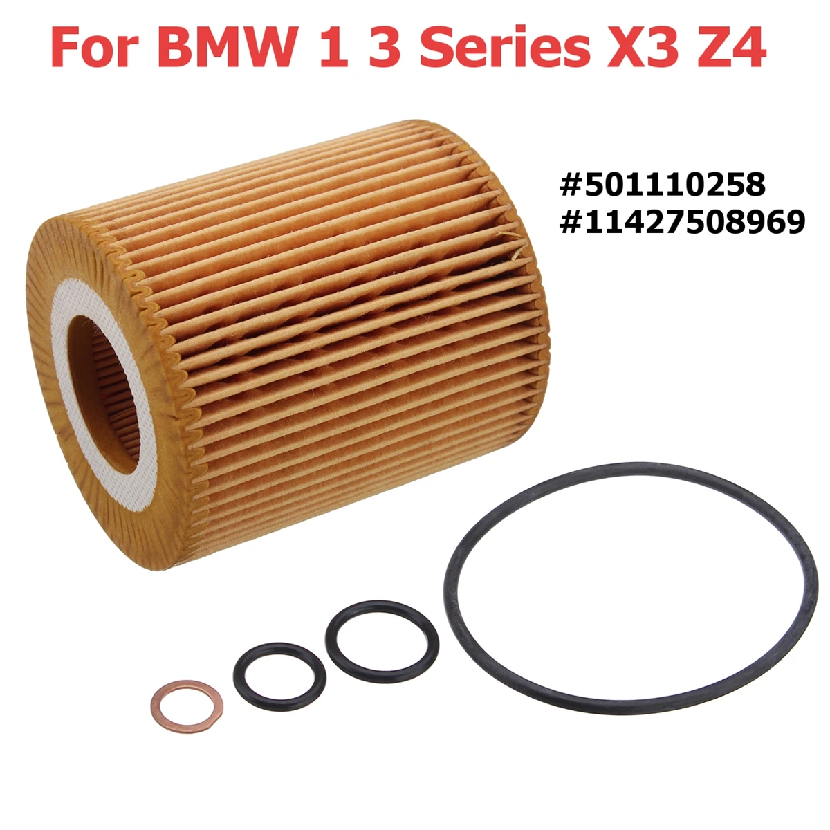 Engine Oil Filter with Gasket Kit for BMW 1 Series for 3 Series for X3