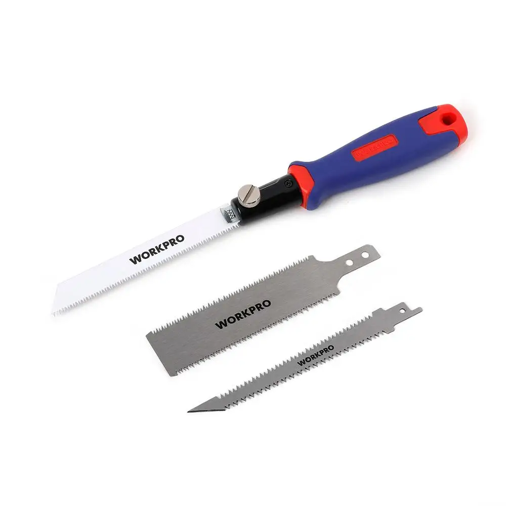 

WORKPRO Hand Tool Set Folding Knife Pipe Cable Cutter 3 IN 1 Combination Quick Change Saw with Blades