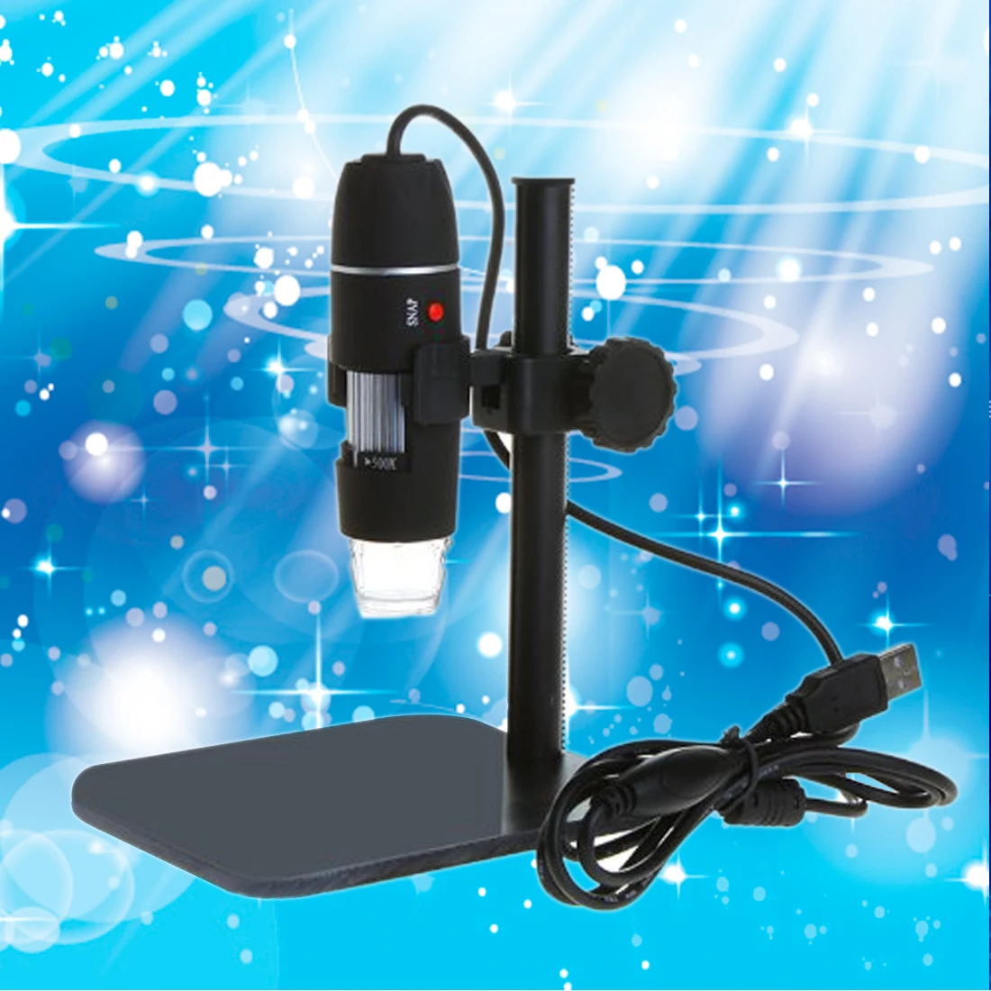 

Electronics 5MP USB 8 LED Digital Camera Microscope Endoscope Magnifier 50X~500X Magnification Measure
