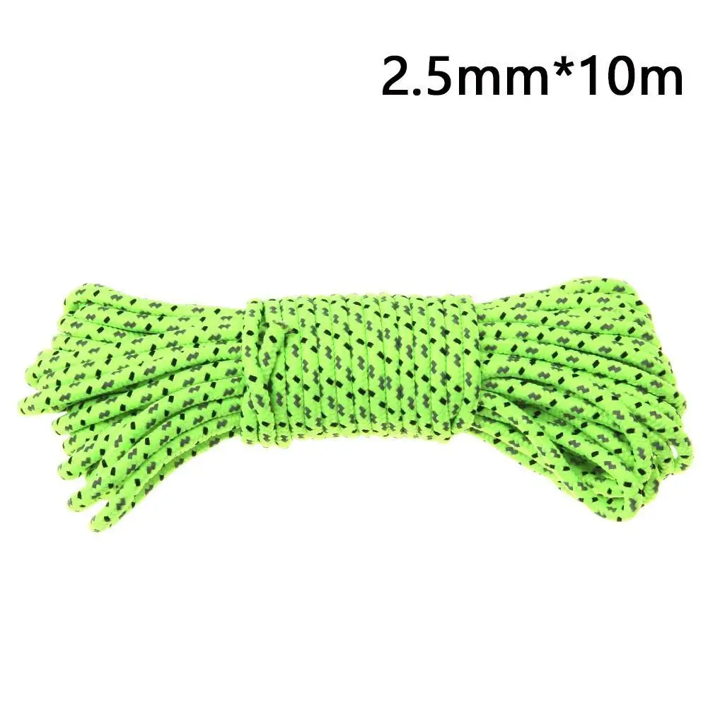 

Outdoor 10m Length 2.5mm Thickness Reflective Rope Rope Canopy Pull Rope Windproof Parachute Rope