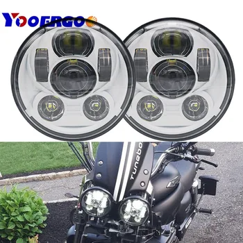 

2 x Motorcycle Accessories 5 3/4 " DRL Headlight 5.75 Inch Rocket III LED Headlamp 5 3/4" For Triumph Rocket 3