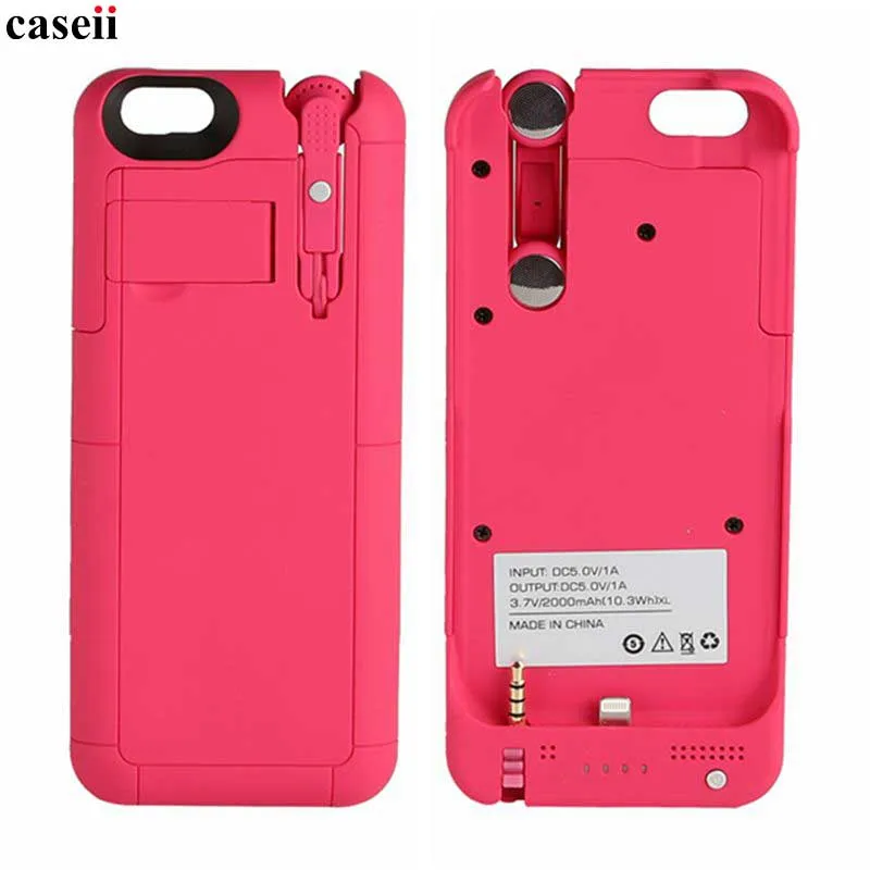caseii Power Bank Case With Built in Earphone for iPhone 6 Back Clamp