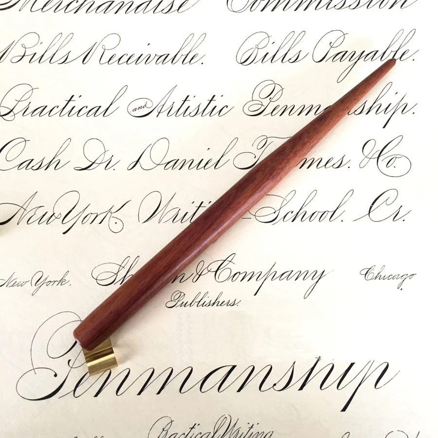 Buy Solid Wood Copperplate Script Oblique Dip Pen