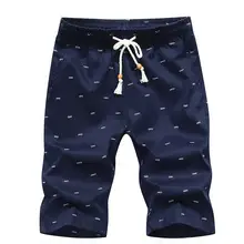 Новое поступление Для мужчин шорты хлопок Рубашки домашние для Для мужчин эластичный пояс Лето Пляжные шорты персонализированные печатные высокое качество