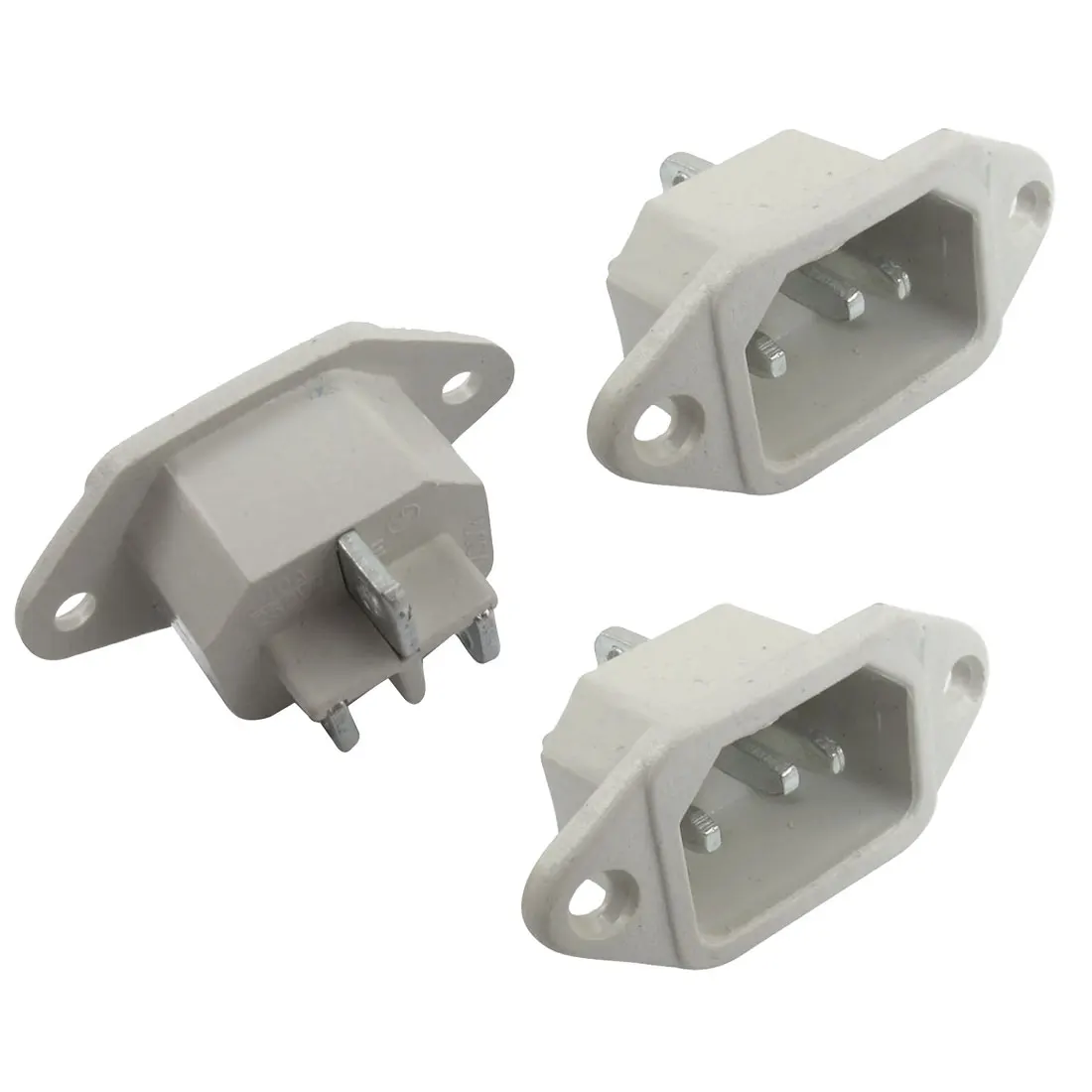 

3 Pcs 250V 10A 3 Pins Panel Mount C14 Power Connector for Rice Cooker