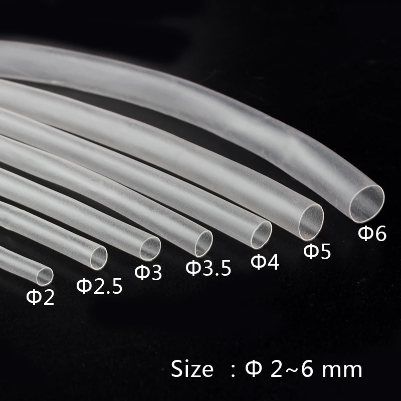 3 мм ультра тонкий прозрачный термоусадочный кабель трубка изоляционная оплетка обертывание комплекты проводов цена