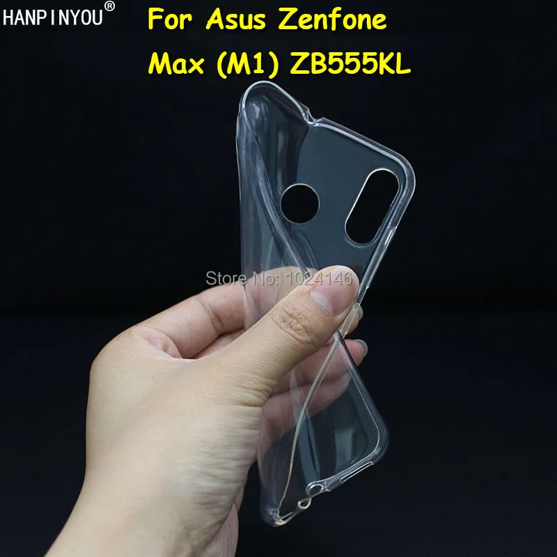 Для Asus Zenfone Max (M1) ZB555KL 5 &quotтонкий кристально чистый прозрачный мягкий ТПУ задний