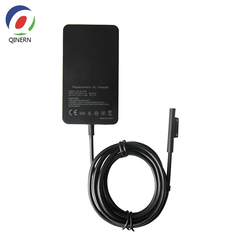 QINERN 12V 2.58A 36W AC Adapter Charger For Microsoft Surface Pro4 Pro3 Laptop Adapter  EU US UK 