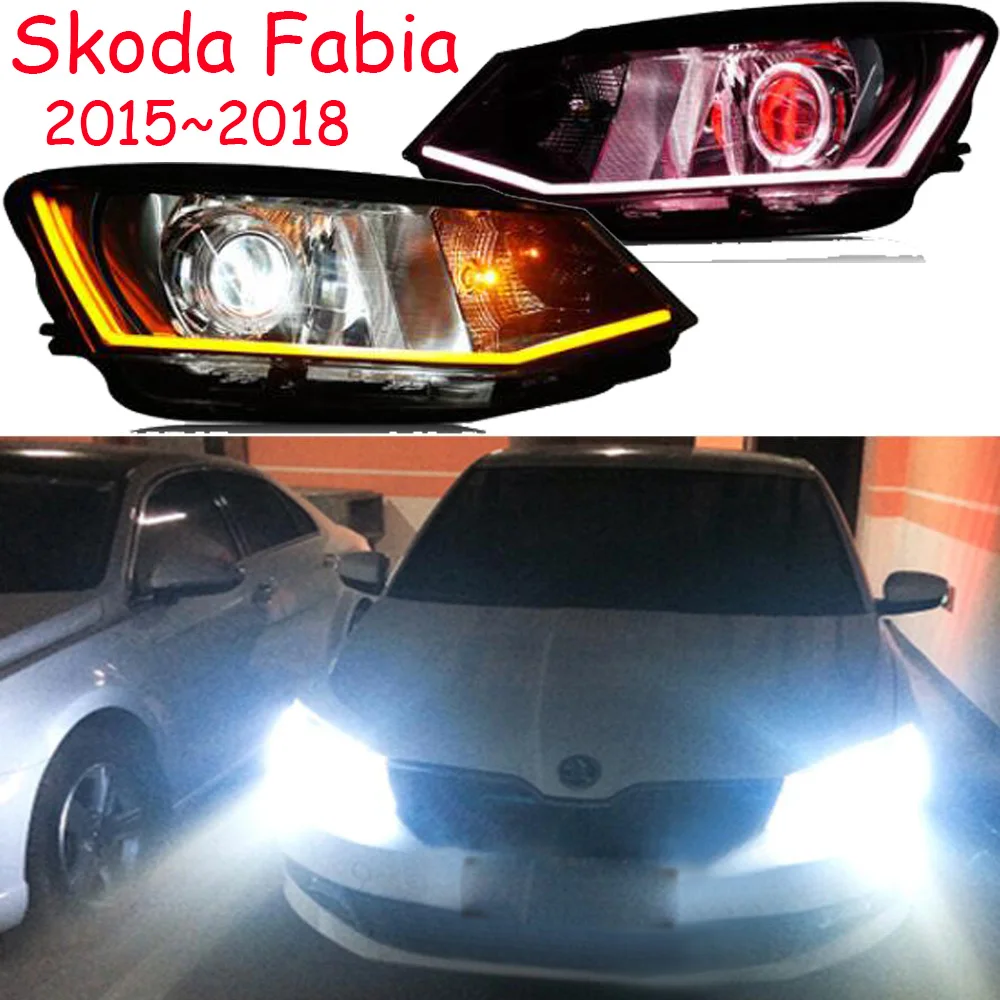 2 шт. автомобильный Стайлинг год HID xenon fabia фары чехол для Skoda Fabia Биксеноновые линзы ближнего света